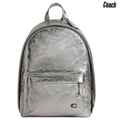 COACH Men’s Hall Backpack 22 in Metallic Crinkle Leather