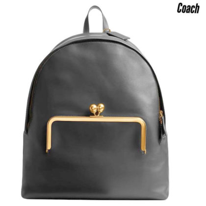 Coach Women’s KISSLOCK Frame Backpack |  B4/Black Color | One Size Backpack