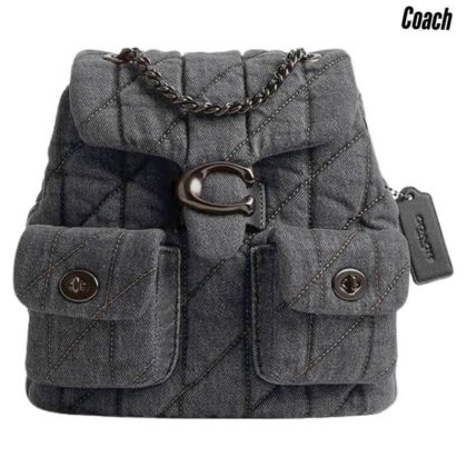 Coach Women’s Quilted Tabby Backpack | V5/Blac Color | One Size Backpack